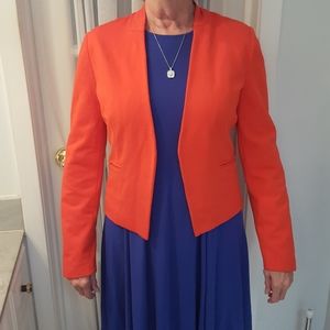 Reddish orange standard sleeve blazer